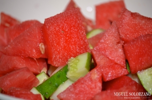 Watermelon, Cucumber and Feta Salad
