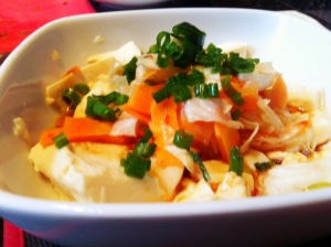 Silken Tofu with Kimchi